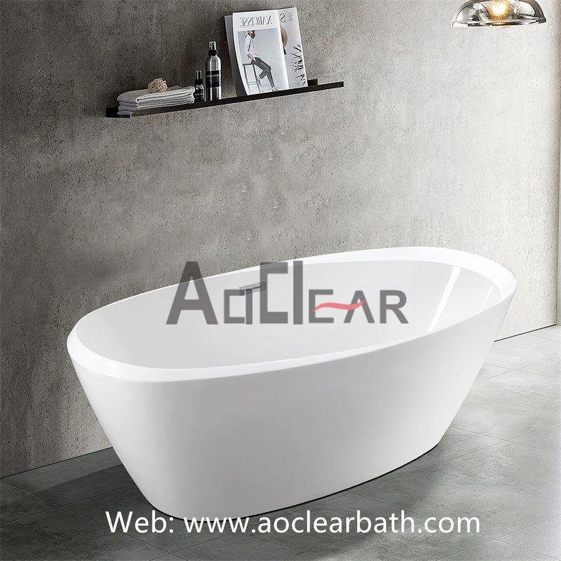 indoor modern acrylic bathroom soaking freestanding bathtub for adult