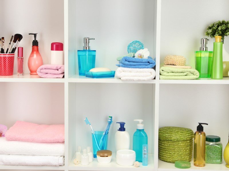 bathroom shelves